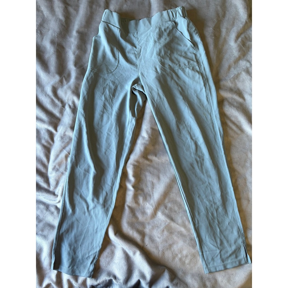 32 Degrees Cool Womens Small Sage Green Elastic Waist Pull On Straight Leg Pants